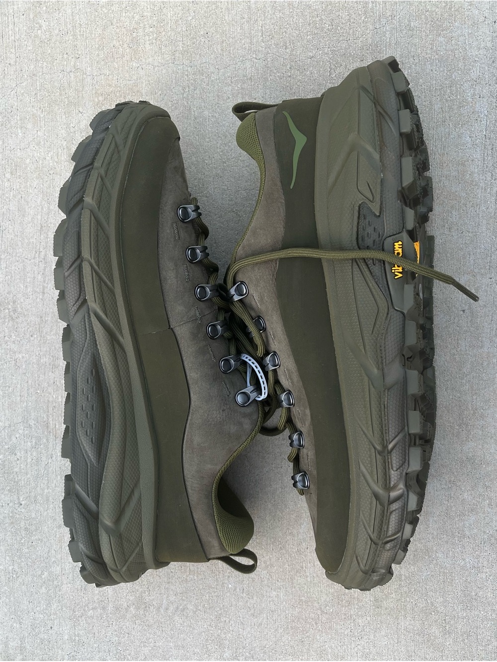 HOKA TOR SUMMIT Hiking and Running Sneakers Moss Spruce Green size 11 - Picture 2 of 8